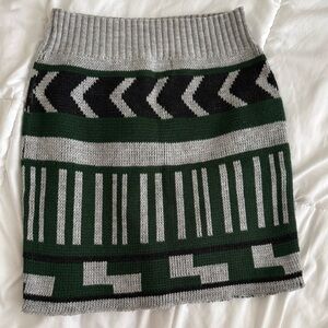 Stylish Gray and Yellow Chevron Pencil Skirt